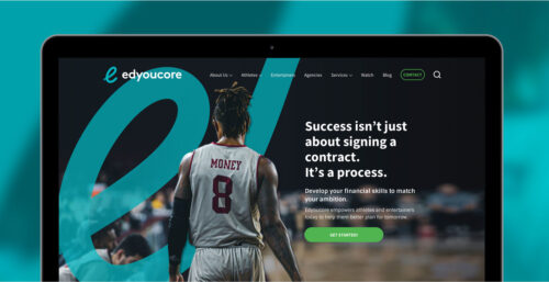 Edyoucore Desktop Mockup Design - Dark Roast Media Content Marketing Solutions