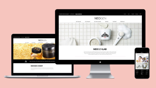 NeoGen - Brand Imagery Displayed on multiple screens