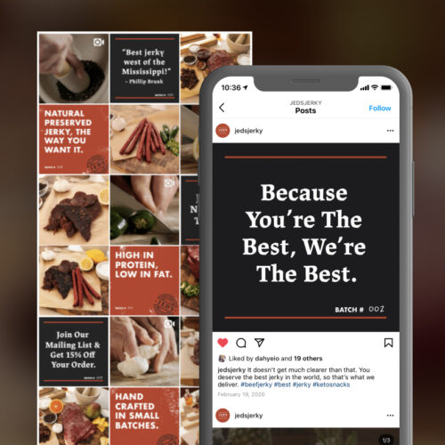 Jed's Jerky Mobile Application Images