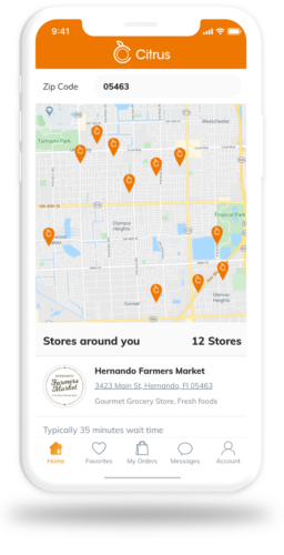 Citrus: Curbside Pickup - Mobile App Design