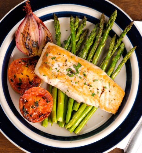 Sea to Table - Brand Imagery - Salmon, Asparagus, and Tomato