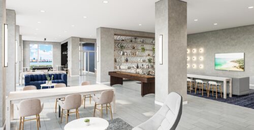 The Beach - Luxury Apartment Rendering: Lobby